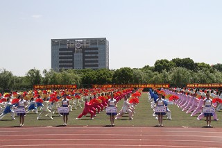 2017武术拳操比赛举行 大学生们爱上武术运动